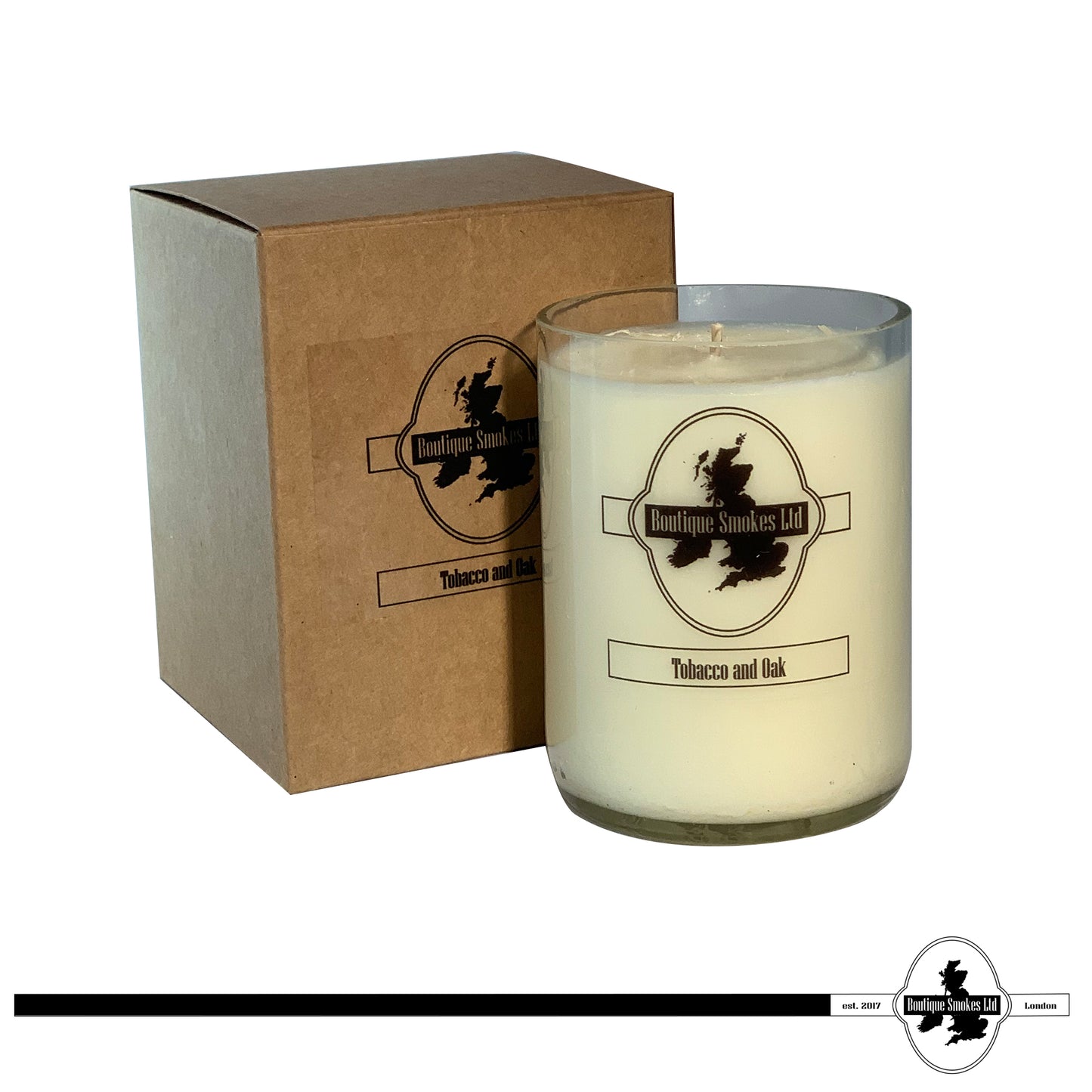 Tobacco & Oak Smoking Candle by Half-Cut Candles